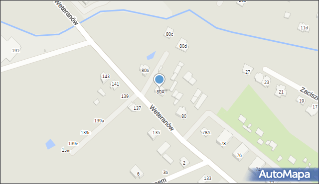 Radzymin, Weteranów, 80A, mapa Radzymin