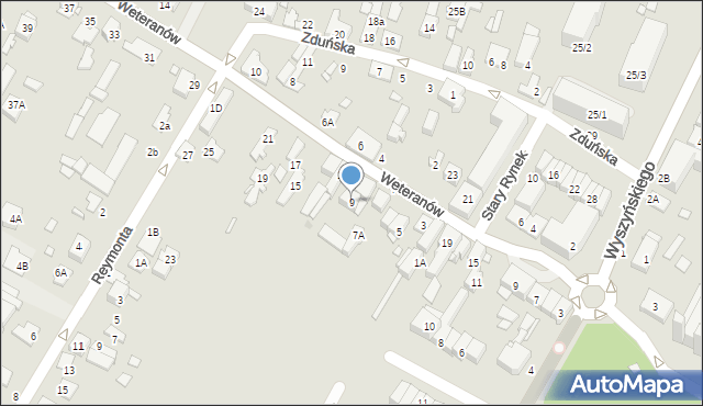 Radzymin, Weteranów, 9, mapa Radzymin