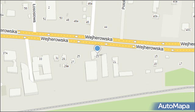 Reda, Wejherowska, 23, mapa Reda