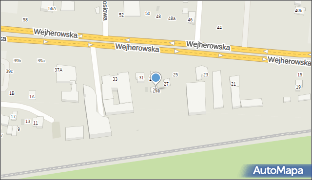 Reda, Wejherowska, 29a, mapa Reda