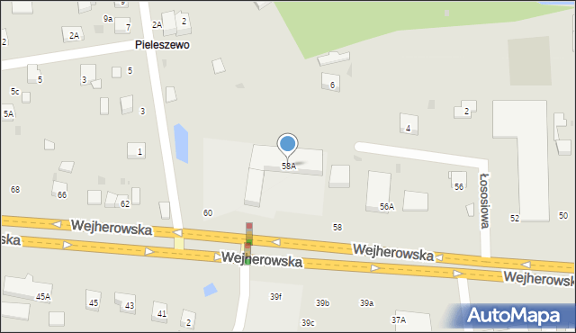 Reda, Wejherowska, 58A, mapa Reda