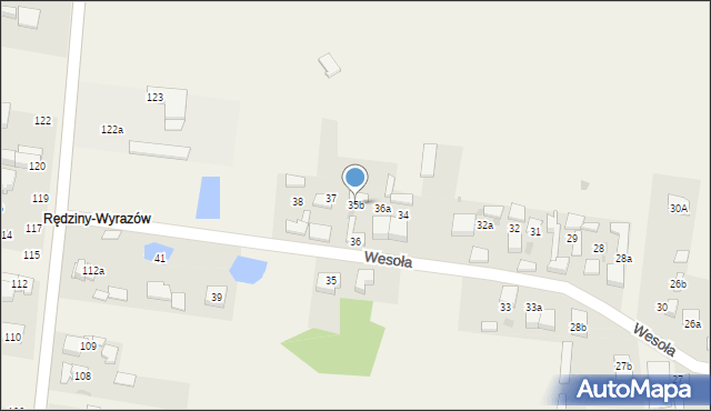 Rędziny, Wesoła, 35b, mapa Rędziny
