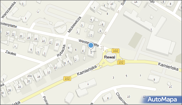 Rewal, Westerplatte, 2, mapa Rewal