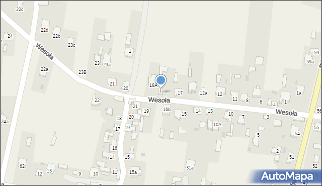 Rogów, Wesoła, 18, mapa Rogów