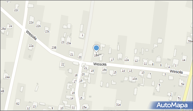 Rogów, Wesoła, 18A, mapa Rogów