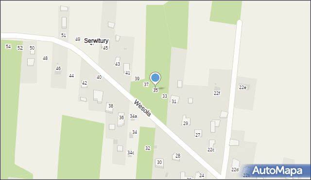 Rogów, Wesoła, 35, mapa Rogów