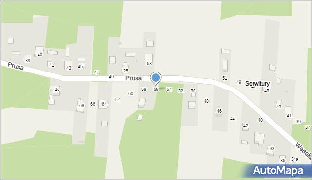 Rogów, Wesoła, 56, mapa Rogów