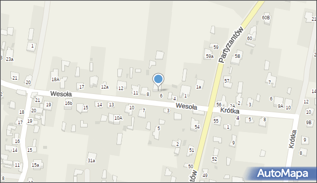 Rogów, Wesoła, 8a, mapa Rogów