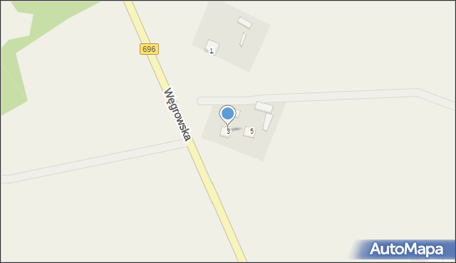 Ruchna, Węgrowska, 3, mapa Ruchna