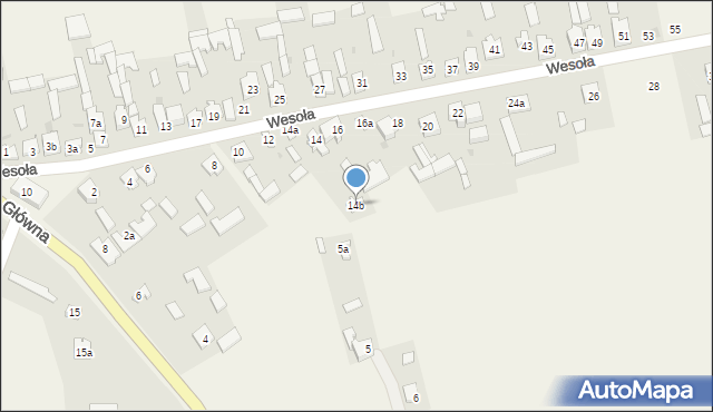 Ruszkowice, Wesoła, 14b, mapa Ruszkowice