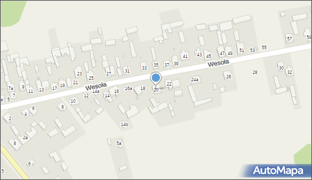 Ruszkowice, Wesoła, 20, mapa Ruszkowice