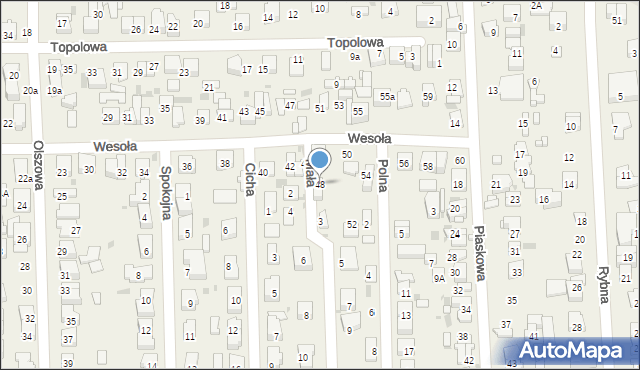 Rybie, Wesoła, 48, mapa Rybie