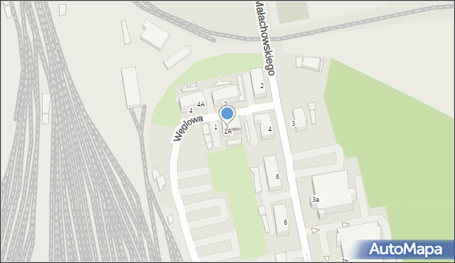 Rybnik, Węglowa, 1A, mapa Rybnika