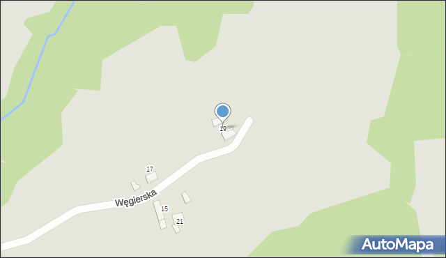 Ryglice, Węgierska, 19, mapa Ryglice