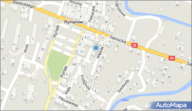 Rymanów, Wesoła, 5, mapa Rymanów