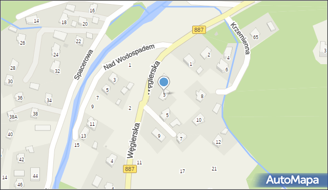 Rymanów-Zdrój, Węgierska, 3, mapa Rymanów-Zdrój