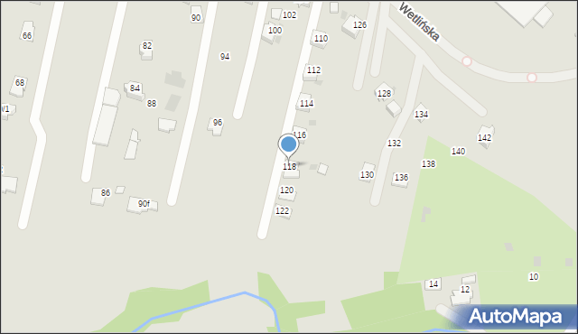 Rzeszów, Wetlińska, 118, mapa Rzeszów