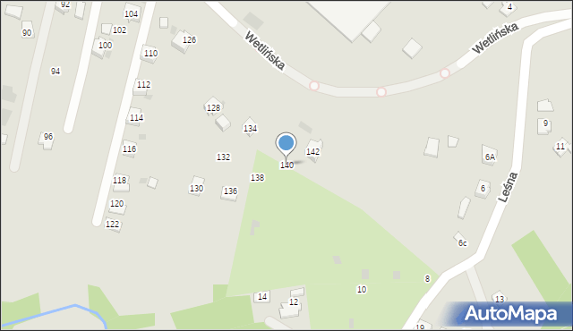 Rzeszów, Wetlińska, 140, mapa Rzeszów