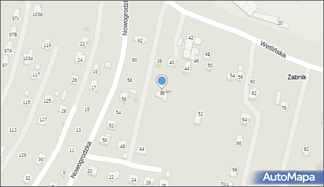 Rzeszów, Wetlińska, 36, mapa Rzeszów