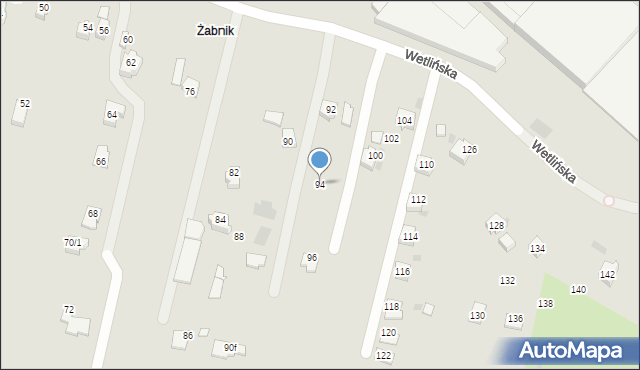 Rzeszów, Wetlińska, 94, mapa Rzeszów