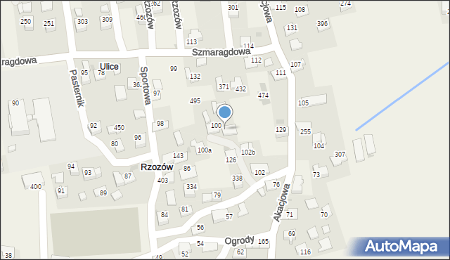 Rzozów, Wesoła, 6, mapa Rzozów