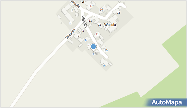 Ściborowice, Wesoła, 8, mapa Ściborowice