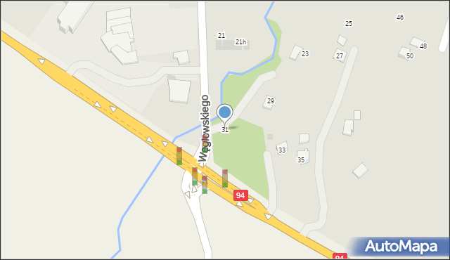 Sędziszów Małopolski, Węglowskiego, 31, mapa Sędziszów Małopolski