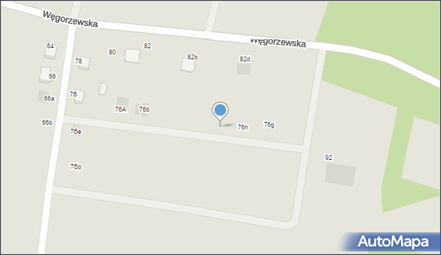 Sianów, Węgorzewska, 76f, mapa Sianów
