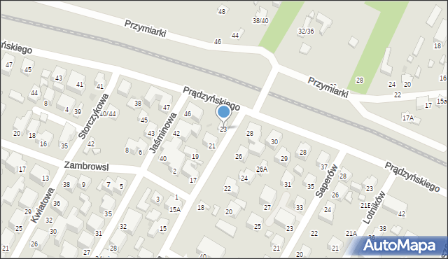 Siedlce, Wesoła, 23, mapa Siedlce