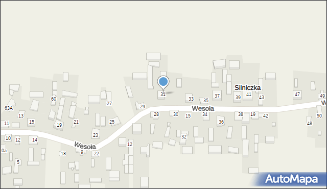 Silniczka, Wesoła, 31, mapa Silniczka