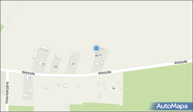 Silniczka, Wesoła, 69, mapa Silniczka