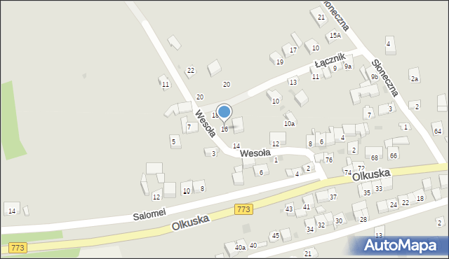 Skała, Wesoła, 16, mapa Skała