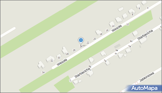 Skierniewice, Wesoła, 24, mapa Skierniewic