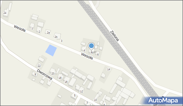 Słupia pod Kępnem, Wesoła, 5, mapa Słupia pod Kępnem