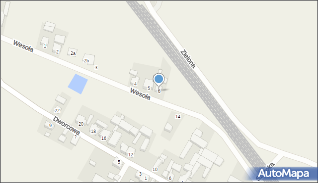 Słupia pod Kępnem, Wesoła, 6, mapa Słupia pod Kępnem