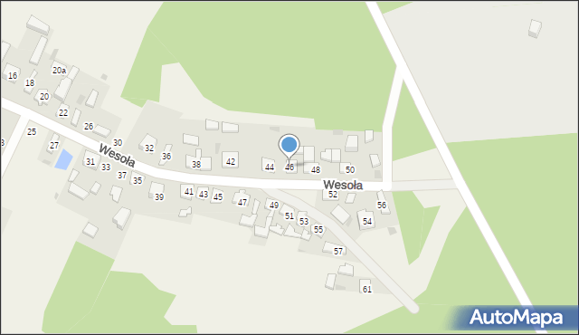 Smardzewice, Wesoła, 46, mapa Smardzewice