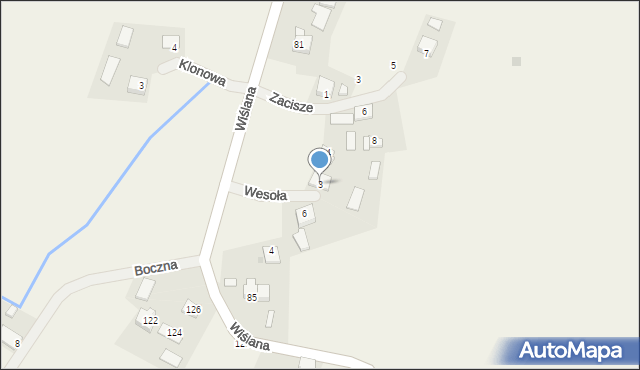 Smolice, Wesoła, 3, mapa Smolice