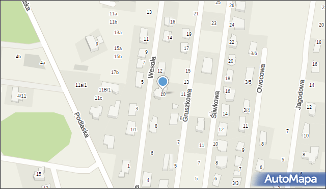 Sobolewo, Wesoła, 10, mapa Sobolewo