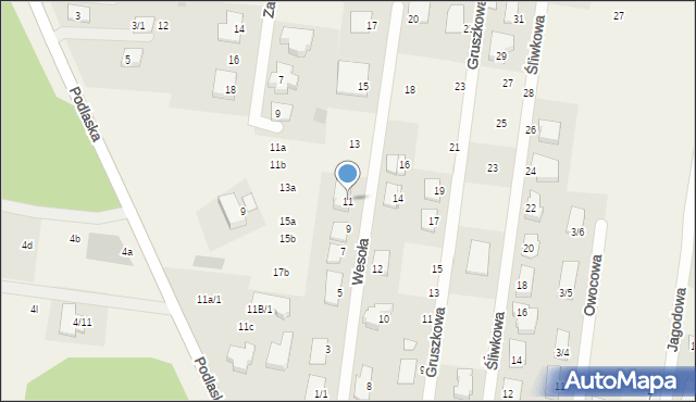 Sobolewo, Wesoła, 11, mapa Sobolewo