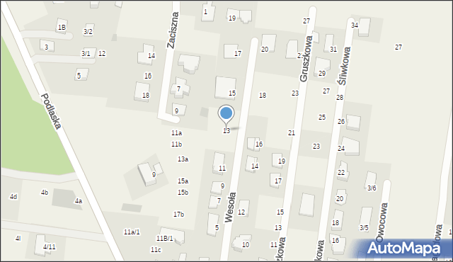 Sobolewo, Wesoła, 13, mapa Sobolewo