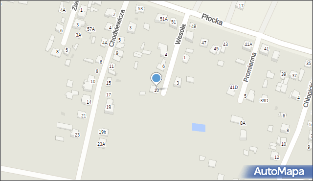 Sochaczew, Wesoła, 10, mapa Sochaczew