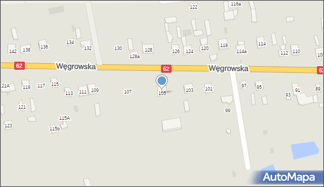 Sokołów Podlaski, Węgrowska, 105, mapa Sokołów Podlaski