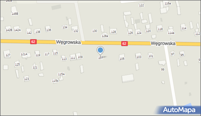 Sokołów Podlaski, Węgrowska, 107, mapa Sokołów Podlaski