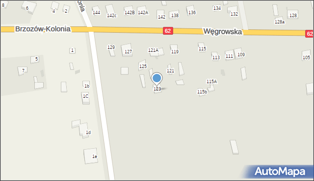 Sokołów Podlaski, Węgrowska, 123A, mapa Sokołów Podlaski