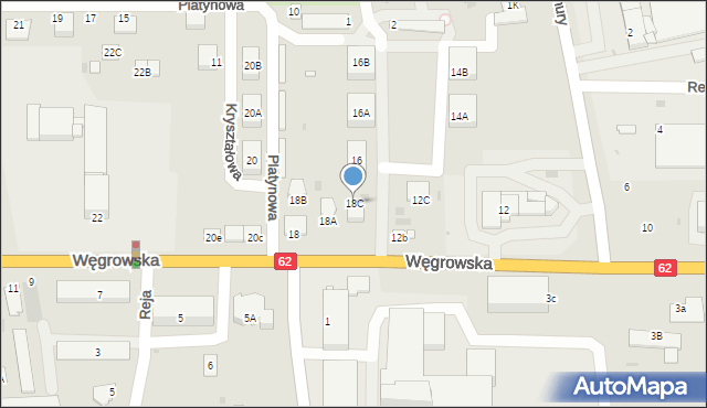 Sokołów Podlaski, Węgrowska, 18C, mapa Sokołów Podlaski