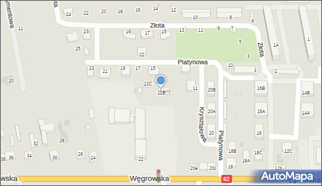 Sokołów Podlaski, Węgrowska, 22B, mapa Sokołów Podlaski