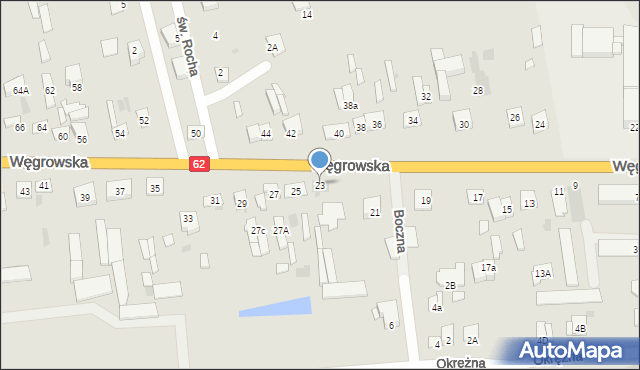 Sokołów Podlaski, Węgrowska, 23, mapa Sokołów Podlaski