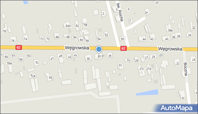 Sokołów Podlaski, Węgrowska, 37, mapa Sokołów Podlaski