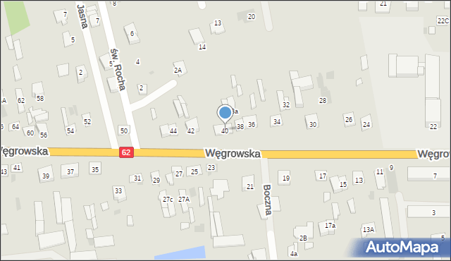 Sokołów Podlaski, Węgrowska, 40, mapa Sokołów Podlaski