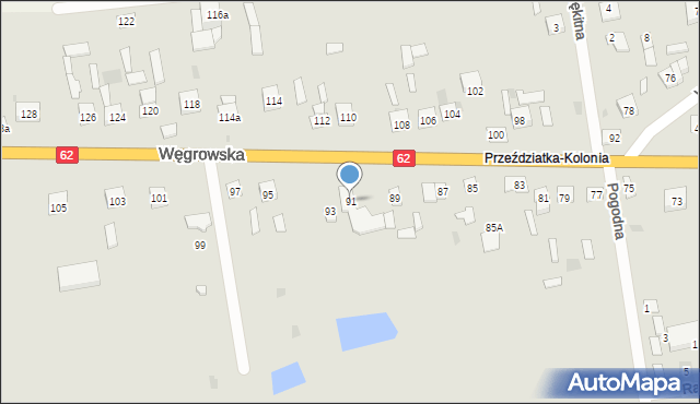 Sokołów Podlaski, Węgrowska, 91, mapa Sokołów Podlaski